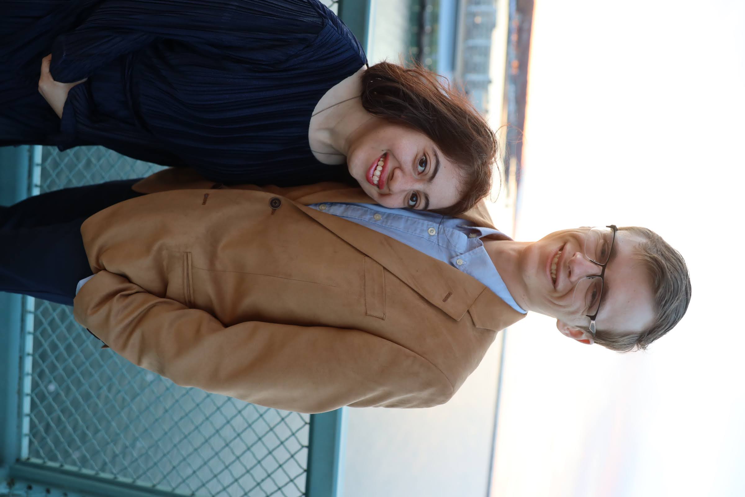 a picture of Joey and Samantha at the Bicentennial Tower