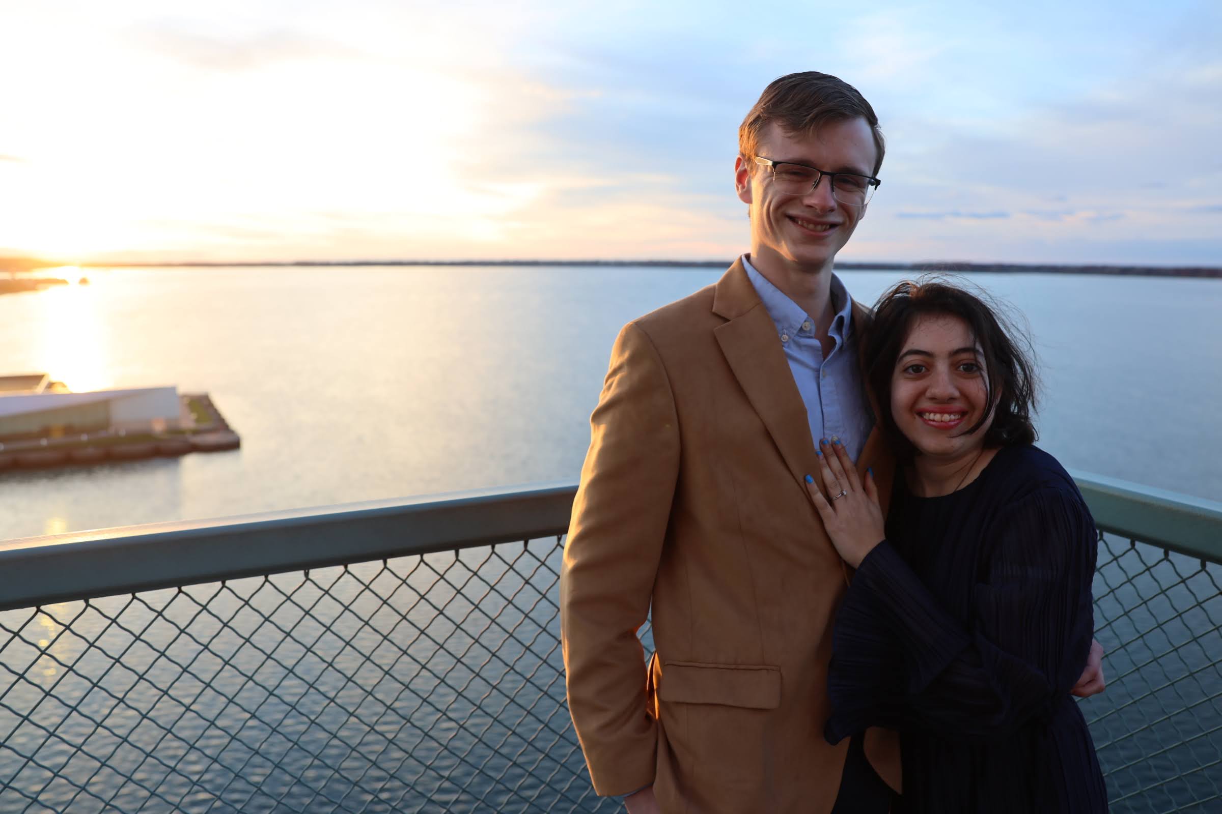 picture Cory took of us walking on the bride at Behrend